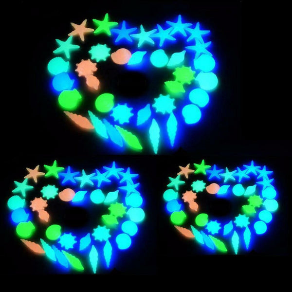 10pcs Luminous Light-emitting Artificial Pebble Stone Fish Tank Aquarium #gib