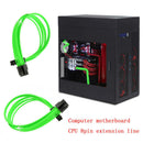 8-Pin ATX CPU ATX Green Sleeve 30CM Extension Cord Shalkds 2 Cable Comb ht YLK