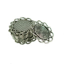 30pcs Blank Tray Round Cabochon Setting Empty Bezel Pendant Jewelry Design