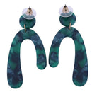 New Fashion Acrylic Hook Shaped Drop Earrings Women Geometric Statement Dan