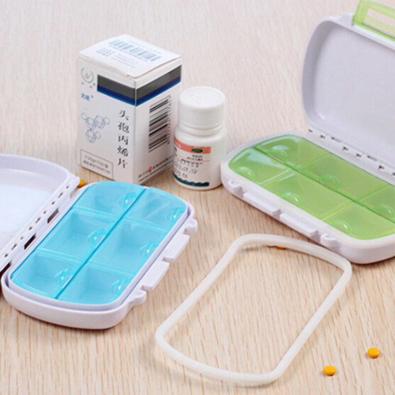 6 Day Holder Weekly Medicine Storage Organizer Case Container Tablet Pill  gN