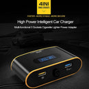 120W Dual USB Smart LED Display Quick Charge Car Charger Cigarette Lighter Kit
