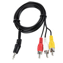 3.5mm Jack Plug To 3 RCA Male Connectors Adapter AV DV TV Audio Video Cable