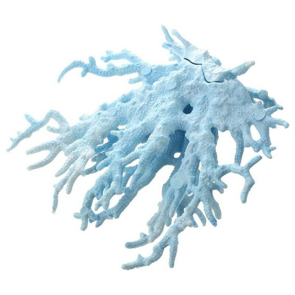 Aquarium Fish Tank Light Blue Artificial Plastic Coral Decor I6S7