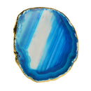 Natural Pure Agate Slices Polished Irregular Crystal Quartz Stone Pendant Charms