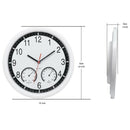 Quartz Stone Clock Silent Wall Clock Accurate Thermometer Humidity Indoor O J3O1