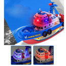 Kids Electric Ship Fire Boat Water Spray Music Sound Light Educational Toys