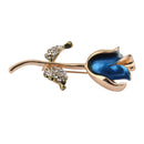 Crystal Rhinestone Rose Flower Wedding Pin Brooch Scarf Clip Bouquet Decoration