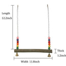 2X(Chicken Swing Wooden Colorful Chicken Toys For Hens Bird Parrot Trainnin