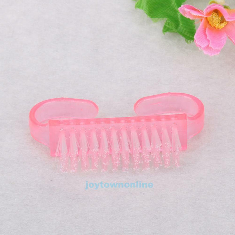 10PCS Hand Nail Cleaning Brush Plastic Handle Pedicure Manicure Scrubbing Tools