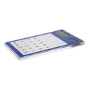 Ultra Thin Touch Screen 8 Digit Solar Power Transparent Calculator Office S P2O7