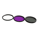 58mm Lens Filter Set UV + CPL + FLD For Canon Nikon  Digital SLR Cameras