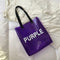 Transparent PVC Shopping Tote Women Shoulder Beach Travel Handbags (Purple)