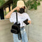3pcs/set Women Flannel Solid Color Fish Tail Backpacks Shoulder Bags Clutch