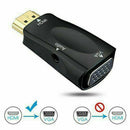 VGA Female To HDMI Male 1080P Video Cable PC HDTV Cord Converter w/ 3.5mm Cable