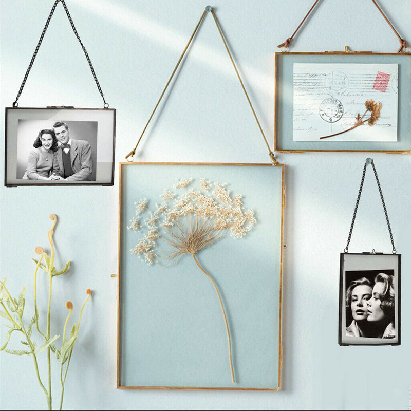 3xVintage Dual Sided Hanging Clear Picture
