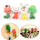 5pcs/lot Cartoon Sucker Toothbrush Holder Suction Hooks Bathroom Accessories BX