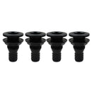 4pcs 1'' Black Plastic Marine Yacht Bilge