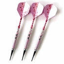 Soft Tip Darts 17g Brass Barrels Red Shafts Pink Flights Girl lady Darts Be Z4M9