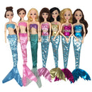 3Pc Glittering Mermaid Clothes Accessories Girls Gift Fit 30cm  DollYF BX