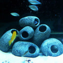 Cichlid Stone Aquarium Rock Shrimp Breeding Cave Hideaway Fish Tank Decorat FT