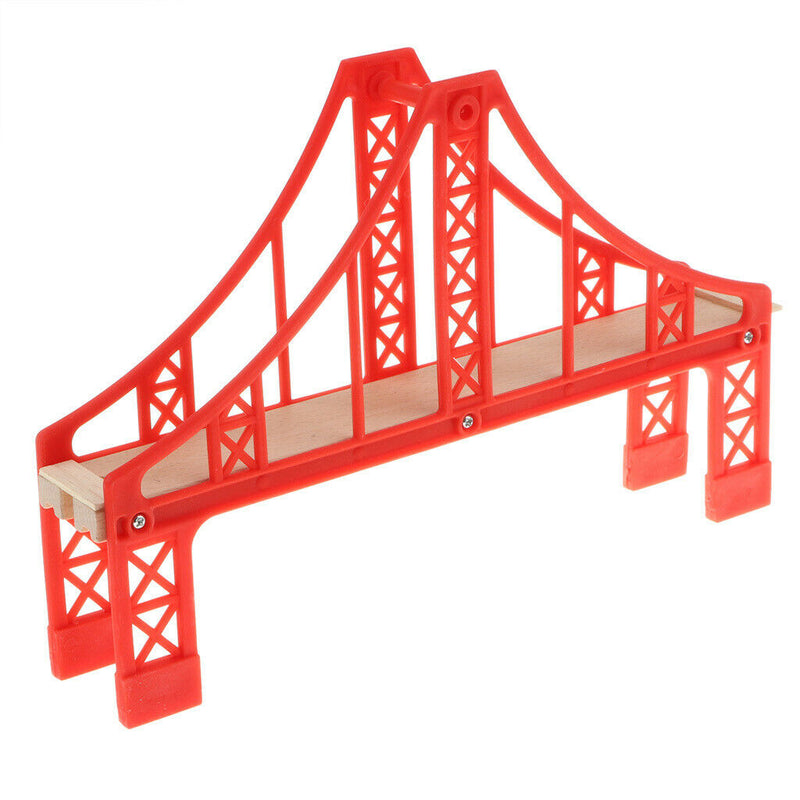 Wooden Trains Railway Set Compatible Accessories - Big Red Bridge