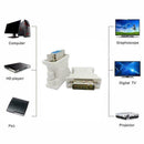 15 Pins VGA Female to 24+1 pin DVI-D Male Video Converter Adapter For Laptop