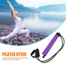 Yoga Resistance Band Pilates Stick Home Gym Fitness Equipment (Purple) A