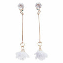 Cute Cloth Flower Long Simple Trendy Alloy,Cloth,Zircon Long Tassel Danglin B9C1
