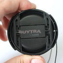 55mm Center Pinch Snap on Front Cap Cover For SLR camera Lens Filter Black Po3c