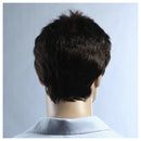 Mens short straight Black Daily life full wig Y3U7