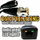 1X(Utp Balun Hd Cat5 To Bnc Video Baluns Transceiver Passive With Power Con