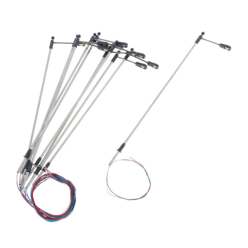 10Pcs 1: 100 H0 Modeling Led Street Lamps Lamp Layout For Train Railroad