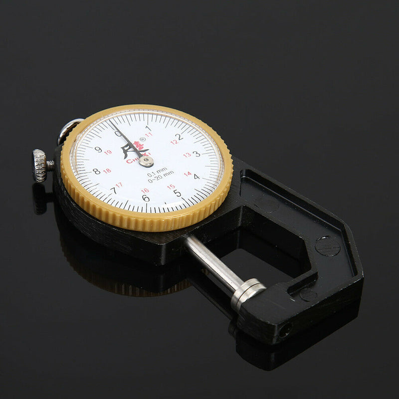 0-20mm 0.1mm Dial Leather Paper Thickness Gauge Meter Tester (Flat Head) A