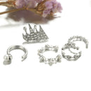 9PCS/Set Ear Clip Bohemia Ear Cuff Stud Crystal Ear Earrings Jewelry fashion 3C