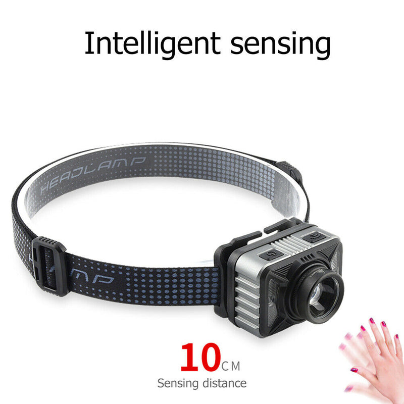 Waterproof XHP50 Zoom LED Headlight Fishing Torch Head Lamp for Outdoor Hiking