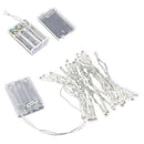 2m 20 LED Battery Operated Christmas Wedding Fairy String Lights,white