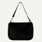 Plush Underarm Pack Shoulder Messenger Bag Women Soft Fluffy Totes (Black)