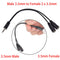 3.5mm Male To Dual 3.5mm Female Earphone Headphone Stereo Audio Splitter Cable Z