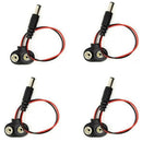 4pcs 9V Battery Snap Connector to DC Power Adapter for Arduino