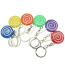 Lollipop Keychain Fashion Candy Food Simulation Pendant Ring Key Chain ES