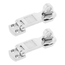 2PCS Stainless Steel Boat Locker Hatch Anti-Rattle Latch Fastener Clamp 90mm