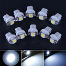 10pcs Car White T5 B8.5D Gauge 5050 1SMD LED Speedo Dashboard Side Light Bulb OH