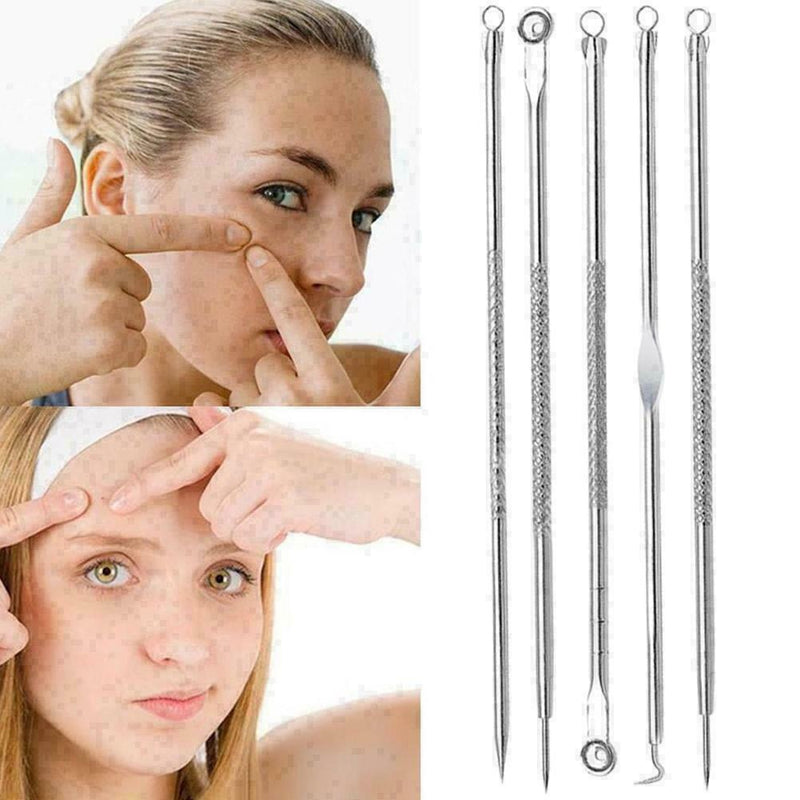 5PCS Blackhead Remover Cleaner Acne Cleanser Needle Tool P1C8 Y9N5 P S G1B0