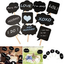 10 Chalkboard Cardboard Signs Speech Bubbles Photo Booth Props Wedding Party Z