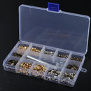 240 Sets Metal Snap Fastener Leather  Rivet Button Sewing with Punch Set Tool