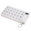 Digital 7days Pill Reminder Organizer Pill Box Case Timer White