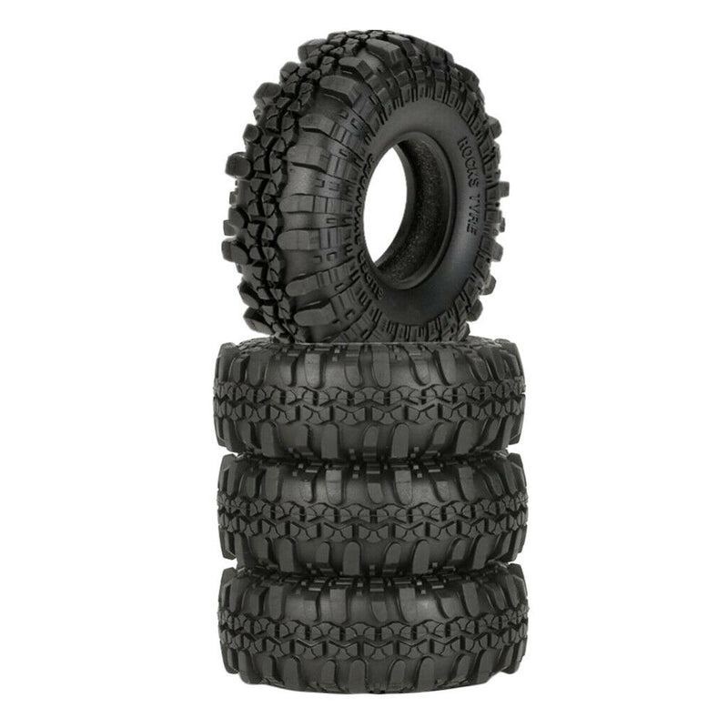 Durable 4 Pieces Rubber Off-Road Car Tyres for 1/10 Axial SCX10 CC01 RC4WD D110
