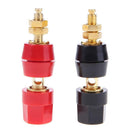 2x Banana Plugs Couple Amplifier Jack Audio Speaker Adapter Terminals Connector