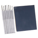 7 Pieces Assorted Shape Round and Flat Head Metal Wood Carving Set for DIY